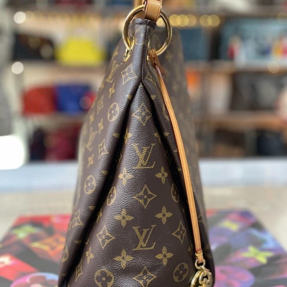 LOUIS VUITTON Authentic Artsy MM Tote Monogram LV Shoulder Large LV +Dust Bag - Picture 4 of 16
